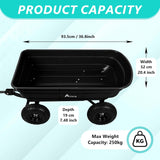 Alivio Heavy Duty 75L Garden Wheelbarrow Trolley - 250kg Tipping Cart with Pneumatic Wheels