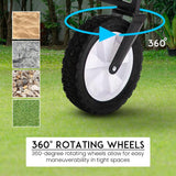 Alivio Heavy Duty Foldable Garden Trolley Cart - Large Outdoor Wagon Cart with 70kg Capacity, Collapsible Utility Trolley for Beach, Camping & Shopping (Black)