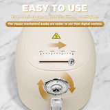 Alivio Cream Manual Air Fryer, 80–200°C Temperature Settings, 30-Minute Timer for Everyday Cooking