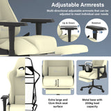 Alivio Velvet Gaming Chair, Adjustable Arms, Recline & High Back (Beige)