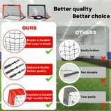 Alivio 3-in-1 Mini Football Goal Post Set for Kids - Foldable Soccer Net, Target Sheet & Practice Ball
