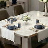 Alivio 16-Piece Porcelain Dinner Set, Lead-Free Blue Glaze Dinnerware Set for 4, Microwave & Dishwasher Safe Plates, Bowls & Mugs (Grey)