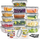 Alivio 24Pc Food Storage Containers, Airtight Lunch Box with Leakproof Lid
