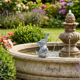 Alivio Solar Elephant Garden Statue with LED Lights, Outdoor Patio Yard Lawn & Porch Ornament Decor (Grey)