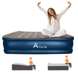 Alivio Inflatable Double Air Bed With Built-In Pump - Air Mattress