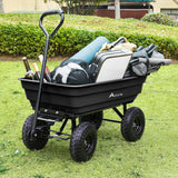 Alivio Heavy Duty 75L Garden Wheelbarrow Trolley - 250kg Tipping Cart with Pneumatic Wheels