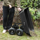 Alivio Heavy Duty 75L Garden Wheelbarrow Trolley - 250kg Tipping Cart with Pneumatic Wheels
