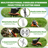 Alivio Cordless Strimmer with 2 x 21V Batteries, Charger & Accessories