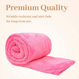 Alivio Faux Fur Mink Throw Luxury Super Soft Plain Bed Sofa Settee Throw Blanket - Large - Fuchsia Pink