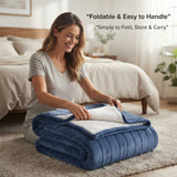 Alivio Premium Electric Heated Blanket with 7 Heat Levels & 9 Timer Modes (Navy Blue)