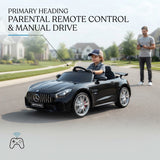 Alivio 12V Mercedes GTR Ride-On Car with Remote Control & LED Lights (Black)
