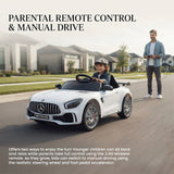 Alivio 12V Mercedes GTR Ride-On Car with Remote Control & LED Lights (White)