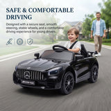 Alivio 12V Mercedes GTR Ride-On Car with Remote Control & LED Lights (Black)