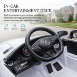 Alivio 12V Mercedes GTR Ride-On Car with Remote Control & LED Lights (White)