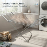 Alivio Electric Heated Clothes Airer Folding Laundry Portable Clothes Dryer Rack