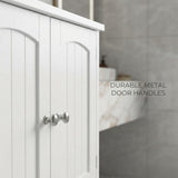 Alivio Under Sink Bathroom Cabinet with Magnetic Doors and Metal Handles (Grey)