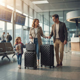 Alivio Lightweight 4-Piece ABS Hard-Shell Luggage Suitcase Set (Black)