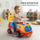 Alivio Kids First Ride On Car with Sounds & Storage Box Non-Slip Wheels (Red)
