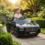 Alivio 12V Mercedes GTR Ride-On Car with Remote Control & LED Lights (Black)