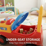Alivio Kids First Ride On Car with Sounds & Storage Box Non-Slip Wheels (Red)