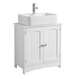 Alivio Under Sink Bathroom Cabinet with Magnetic Doors and Metal Handles (Grey)