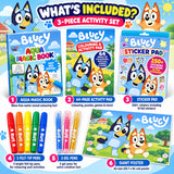 Bluey Kids Activity Colouring Book, Stickers and Water Reveal, Set of 3