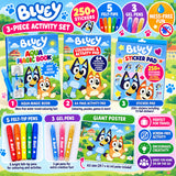Bluey Kids Activity Colouring Book, Stickers and Water Reveal, Set of 3