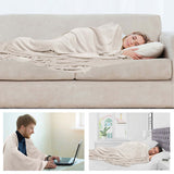 Alivio Medium Faux Fur Mink Throw Luxury Super Soft Plain Bed Sofa Settee Throw Blanket - Mink