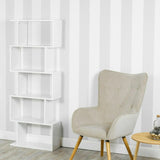 5 Tier Wooden S-Shaped Bookcase Living Room Modern Display Shelves Storage