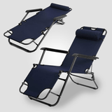 Navy Outdoor Folding Chairs Garden Beach Sunlounger Patio Chair