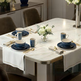 Alivio 16-Piece Porcelain Dinner Set, Lead-Free Blue Glaze Dinnerware Set for 4, Microwave & Dishwasher Safe Plates, Bowls & Mugs (Blue)