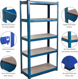 Alivio 5 Tier Racking Shelf Heavy Duty Steel Unit  (Blue)
