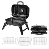 Alivio Portable Barbecue Grill, High Quality BBQ Charcoal Grill (Black)