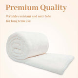 Alivio Small Faux Fur Mink Throw Luxury Super Soft Plain Bed Sofa Settee Throw Blanket - Cream