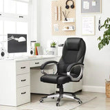 PU Leather Office Chair Heavy Duty Metal Base