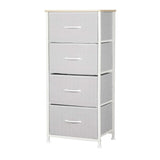 Alivio Chest of Drawers Cabinet, 4 Drawer Storage Chest, Storage Cabinet with Steel Frame, Fabric 4-Drawer Storage Organizer Unit for Closet, Cabinet for Bedroom, Living Room, Kids Room (Grey)