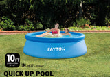 Fayton 8FT Large Family Paddling Pool Easy Set 10ft/8ft