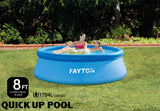 Fayton 8FT Large Family Paddling Pool Easy Set 10ft/8ft